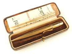 SAMPSON MORDAN & CO. 9CT GOLD CASED EVERPOINT PROPELLING PENCIL, the barrel inscribed '1864-1934',