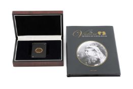 VICTORIA GOLD SOVEREIGN, 1897, Melbourne Mint, encapsulated, in case of issue, outer card box
