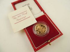 ELIZABETH II PROOF SOVEREIGN, 1983, 7.99g, with box and certificate Provenance: private collection