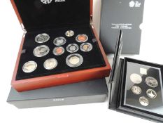 ROYAL MINT 2012 UK PREMIUM PROOF COIN COLLECTION (11 coins), with wooden case, certificate, and