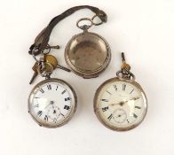 MORRIS WARTSKI, BANGOR, SILVER POCKET WATCH, another silver pocket watch, and a silver watch case