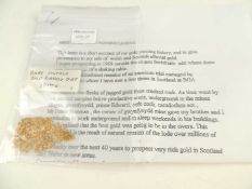 RARE SCOTTISH PERTHSHIRE GOLD FLAKES, 10.4g, with British Gold Panner Association provenance
