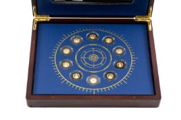 '10 MOST FAMOUS SAILING SHIPS OF ALL TIME' GOLD COIN SET, Republic of Guinea and Cote D'Ivoire 2018,