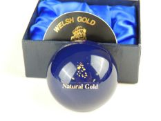 RARE WELSH GOLD SAMPLE, set in resin as a fridge magnet, boxed Provenance: private collection
