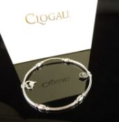 CLOGAU SILVER EXPANDABLE BRACELET, cuff size 60mms, in original box Provenance: private collection