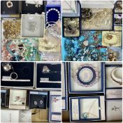 VINTAGE & LATER COSTUME JEWELLERY, boxed bracelets, necklaces, and pendants, various other necklaces