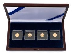 ELIZABETH II GOLD HALF SOVEREIGN 4-COIN SET, Windsor Mint limited edition (6/999), containing 1982