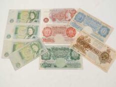 GEORGE V & LATER BANKNOTES, including NFWF £1, Peppiatt & Beale £1 notes, O'Brien & Fforde 10