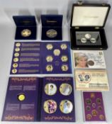 COMMEMORATIVE & OTHER COINS & SETS, including Princess Diana gold-plated portrait coins, Douglas
