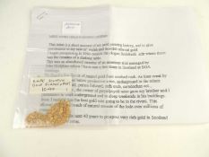 RARE SCOTTISH PERTHSHIRE GOLD FLAKES, 10.4g, with British Gold Panner Association provenance