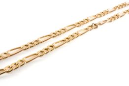 9KT GOLD CURB LINK NECKLACE, 44cms long, 5.5g Provenance: private collection Pembrokeshire Comments: