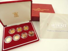 HALF-SOVEREIGN PORTRAIT COLLECTION issued by the Royal Mint, comprising seven coins including