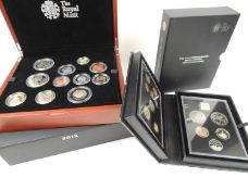 ROYAL MINT 2012 UK PREMIUM PROOF COIN COLLECTION (11 coins), with wooden case, certificate, and