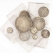 EARLY COINS (CHARLES II, QUEEN ANNE, WILLIAM III & GEORGE II), comprising 1662 crown, 1672 Maundy