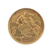 EDWARD VII GOLD HALF SOVEREIGN, 1906, 4.0g Provenance: private collection Swansea. Comments: VF