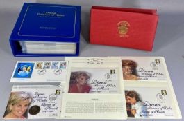 FIRST DAY OF ISSUE, FIRST DAY COVERS & COIN COVER SETS, commemorating Princess Diana and the Welsh