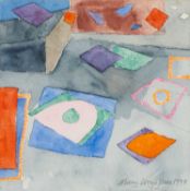 ‡ MARY LLOYD JONES (b.1934) watercolour - entitled verso 'Kite Festival 1', on Martin Tinney Gallery