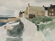 ‡ DONALD McINTYRE watercolour and pencil - entitled verso, 'Findhorn', signed with initials, fully
