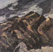 ‡ SIR KYFFIN WILLIAMS RA limited edition (63/250) print - farmer below Yr Wyddfa (Snowdon), fully