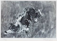 ‡ SIR KYFFIN WILLIAMS RA limited edition (186/250) print - sheepdog eyeing, signed fully in