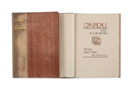 GWASG GREGYNOG: GRUFFYDD (W. J.) Caniadau, numbers 168 & 106 of 400 copies, printed in red &