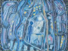 ‡ ERNEST ZOBOLE oil on canvas - entitled verso 'Painter, Ystrad Penrhys' on Martin Tinney Gallery