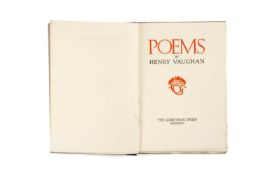 THE GREGYNOG PRESS: VAUGHAN (HENRY) Poems, no. 243 of 500 copies, printed by Robert Ashwin Maynard