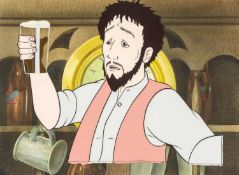 CALON TV acetate cel - for the animated adaption of 'Under Milk Wood', 1982, depicting Sinbad