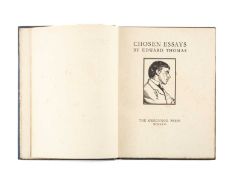 THE GREGYNOG PRESS: 'CHOSEN ESSAYS' by Edward Thomas, 1926, limited edition (230/350) Provenance: