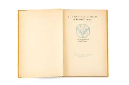 THE GREGYNOG PRESS: 'Selected poems of Edward Thomas', introduction by Edward Garnett, 1927, limited