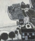 ERNEST ZOBOLE oil on canvas - snow in the valley, 94 x 79cms Provenance: from collection held by The