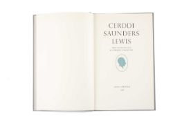 GWASG GREGYNOG: 'Cerddi Saunders Lewis', edited by R. Geraint Gruffydd, 1986, limited edition (268/