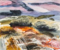 ‡ MARY LLOYD JONES mixed media - entitled verso 'Glyndwr's Way / Ffordd Glyndwr', signed and dated