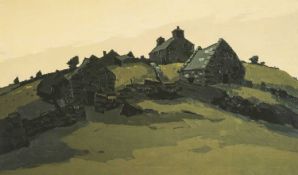 ‡ SIR KYFFIN WILLIAMS RA limited edition (84/150) lithograph - 'Hendre Waelod', fully signed in