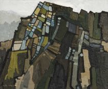 ‡ WILF ROBERTS oil on board - entitled verso 'Quarry', signed and dated '71, 61 x 73cms