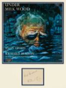 RICHARD BURTON / HUGH GRIFFITH, Original LP sleeve for the 1954 BBC production of 'Under Milk