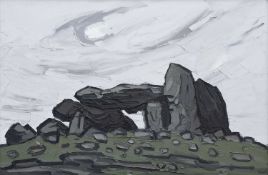 ‡ SIR KYFFIN WILLIAMS RA oil on canvas - 'Trefignath (Cairn)', signed with initials, 50 x 75cms