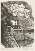 ‡ JOHN PETTS limited edition (19/50) etching - entitled, 'The Boathouse, Laugharne', signed and