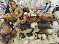 ASSORTED CERAMIC ORNAMENTS, mainly domestic animals Provenance: private collection Flintshire