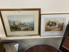 19TH CENTURY ENGLISH SCHOOL WATERCOLOURS: Bolton Abbey, signed with initials 'WG', dated 1872, 28