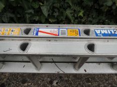 PAIR OF CLIMA ALUMINIUM EXTENDING LADDERS, extending to 7.26m