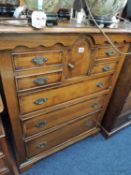 QUALITY GEORGIAN STYLE OAK CHEST OF DRAWERS, 105 (h) x 84cms (w) Provenance: private collection