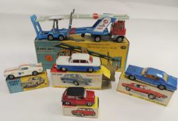 CORGI MAJOR CAR TRANSPORTER (1138) (boxed), Dinky BMW 2000 Tilux (boxed), Dinky Morris Mini-Minor (