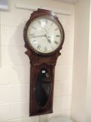 CATALOGUE AMENDMENT - THIS IS NOT A FUSEE MOVEMENT: LATE GEORGE III MAHOGANY TAVERN CLOCK, by