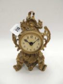 FRENCH ORMOLU CLOCK CASE, with later battery movement, 24cms (h)