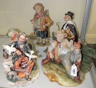 FIVE CAPODIMONTE TRAMP MODELS