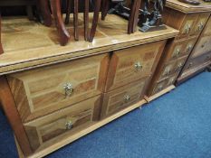 CONTINENTAL WALNUT & INLAID FOUR-DRAWER FILING CABINET and similar pillar chest of eight small