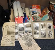 MIXED EPHEMERA including OS maps (2 boxes)
