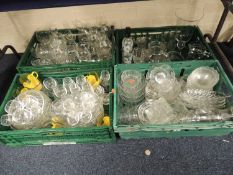 LARGE QUANTITY OF ASSORTED GLASSWARE (4 trays)