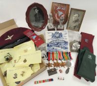 ASSORTED MILITARY ITEMS, WWII medal group including 1939-1945 Star, Africa Star, Italy, France,